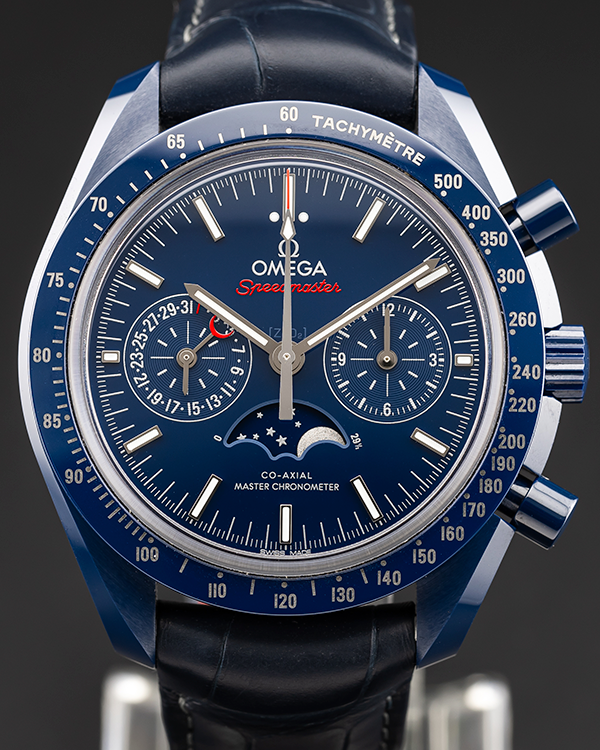 2024 Omega Speedmaster Moonphase "Blue Side of the Moon" 44.25MM Blue Dial Leather Strap (304.93.44.52.03.001)