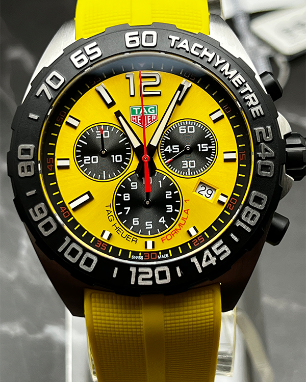 2023 TAG Heuer Formula 1 43MM Quartz Steel Yellow Dial (CAZ101AM.FT8054)