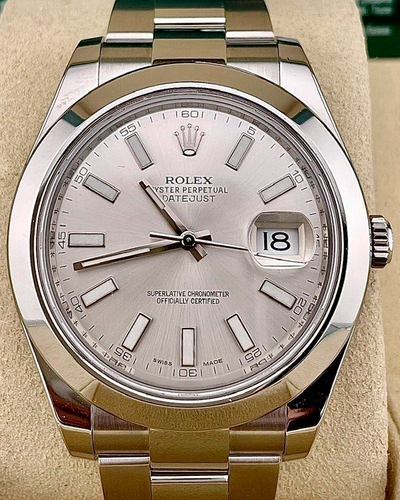 Rolex Datejust II 41MM Silver Dial Steel Bracelet (116300)