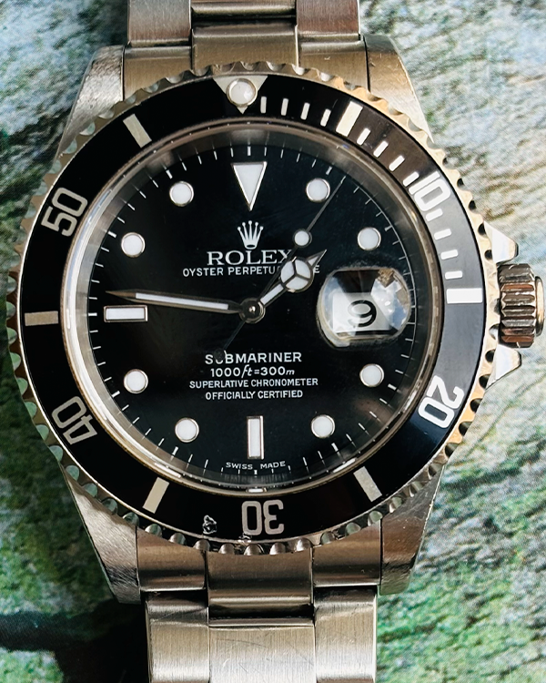 2002 Rolex Submariner Date 40MM Black Dial Oyster Bracelet (16610)