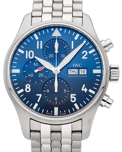 IWC Schaffhausen Pilot Chronograph "Le Petit Prince" 43MM Blue Dial Steel Bracelet (IW377717)