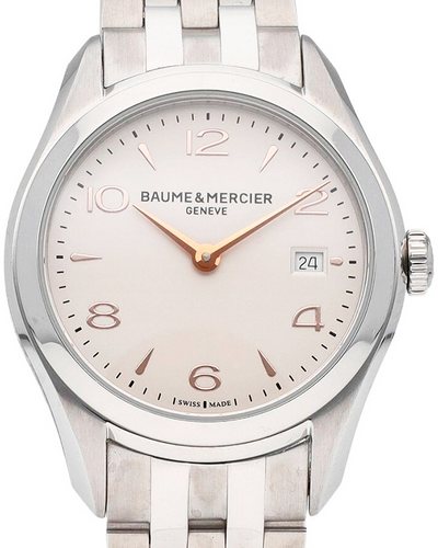 Baume & Mercier Clifton 30MM Quartz Silver Dial Steel Bracelet (M0A10175)