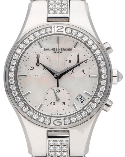 Baume & Mercier Linea Chronograph 32MM Mother Of Pearl Dial Steel Bracelet (M0A10017)