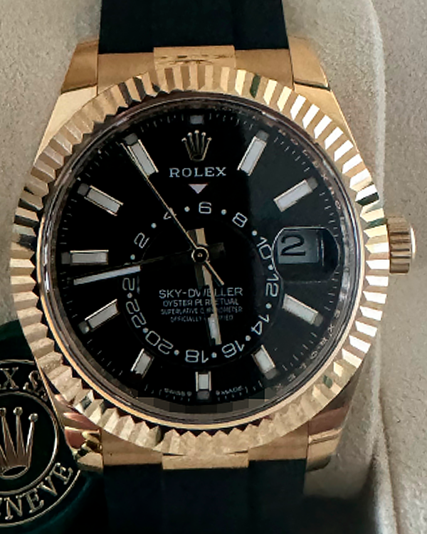 2024 Rolex Sky-Dweller 42MM Black Dial Oysterflex Strap (336238)