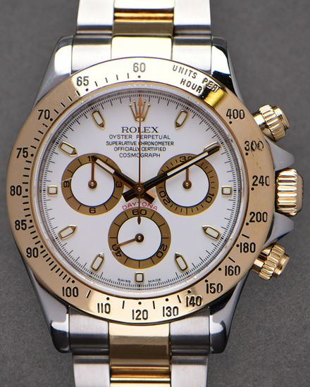 2008 Rolex Cosmograph Daytona 40MM White Dial Two-Tone Bracelet (116523)