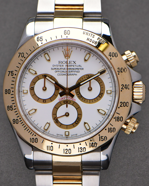 2008 Rolex Cosmograph Daytona 40MM White Dial Two-Tone Bracelet (116523)