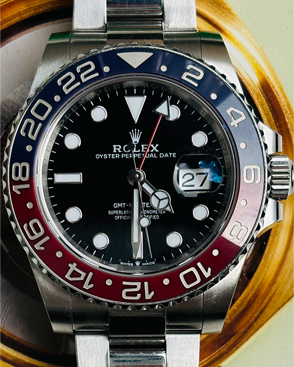 No Reserve - Rolex GMT-Master II "Pepsi" 40MM Black Dial Oyster Bracelet (126710BLRO)