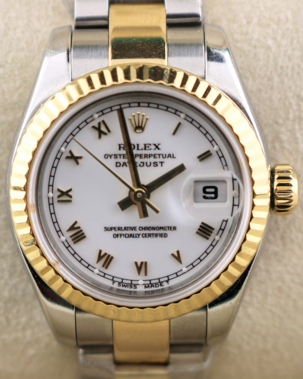 Rolex Lady-Datejust 26MM White Dial Two-Tone Oyster Bracelet (179173)