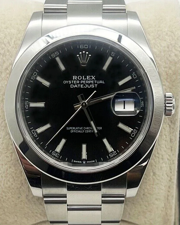 2019 Rolex Datejust 41MM Black Dial Oyster Bracelet (126300)