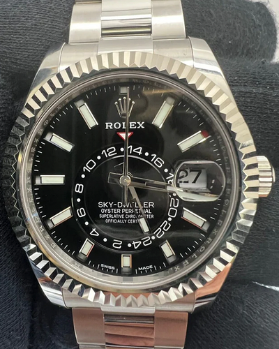 Rolex Sky-Dweller 42MM Black Dial Oyster Bracelet (326934)