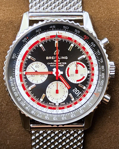 2019 Breitling Navitimer 1 B01 Chronograph 43MM Black Dial Steel Bracelet (AB01211B1B1A1)