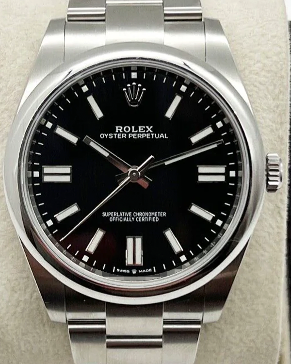 2022 Rolex Oyster Perpetual 41MM Black Dial Oyster Bracelet (124300)