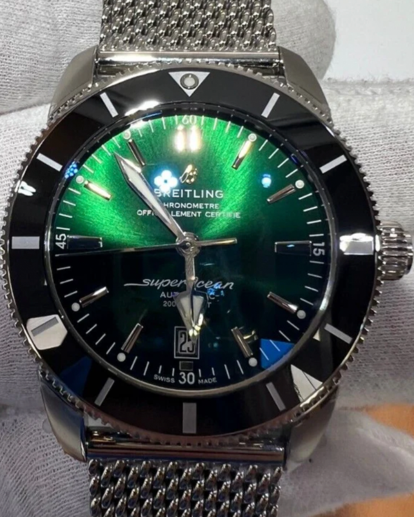 Breitling Superocean Heritage 42MM Green Dial Steel Bracelet (AB2010121L1A1)