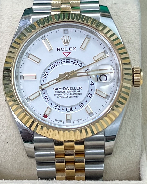 2022 Rolex Sky-Dweller 42MM White Dial Jubilee Bracelet (326933)