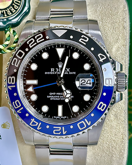 2016 Rolex GMT-Master II "Batman" 40MM Black Dial Oyster Bracelet (116710BLNR)