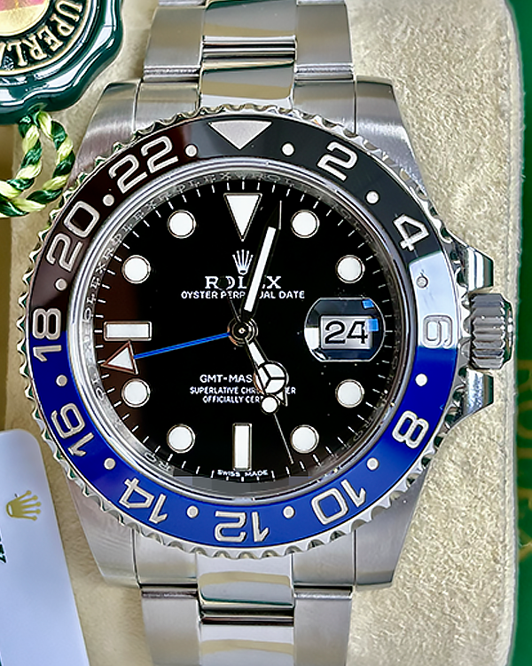 2016 Rolex GMT-Master II "Batman" 40MM Black Dial Oyster Bracelet (116710BLNR)