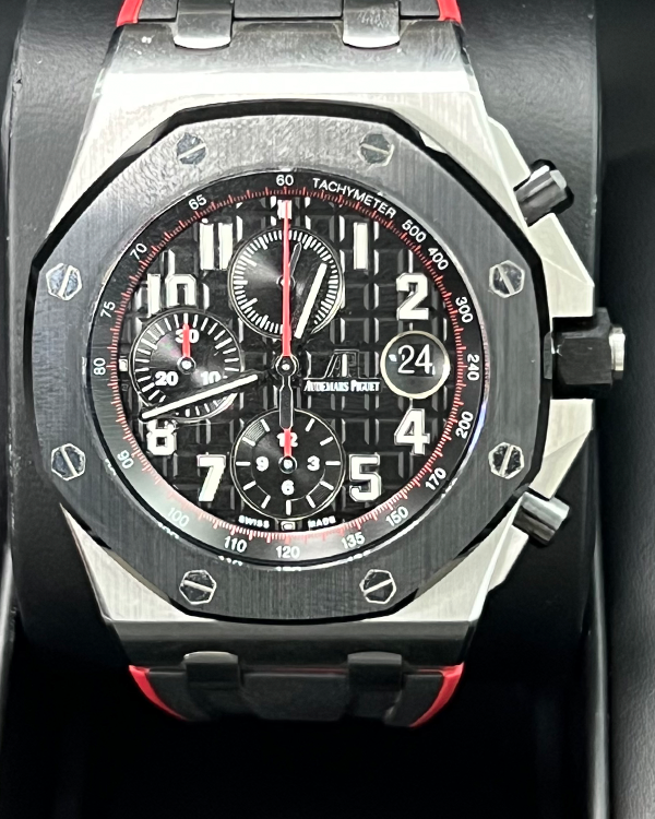 Audemars Piguet Royal Oak Offshore Chronograph "Vampire" 42MM  Black Dial Rubber Strap (26470SO.OO.A002CA.01)