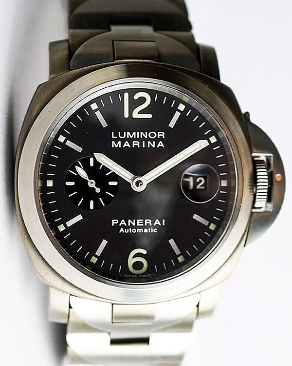 Panerai Luminor Marina Automatic 44MM Grey Dial Titanium Bracelet  (PAM00091)