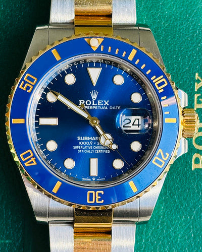 2021 Rolex Submariner Date "Bluesy" 41MM Blue Dial Two-Tone Oyster Bracelet (126613LB)