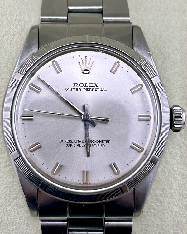 Rolex Oyster Perpetual 34MM Silver Dial Steel Bracelet (1003)