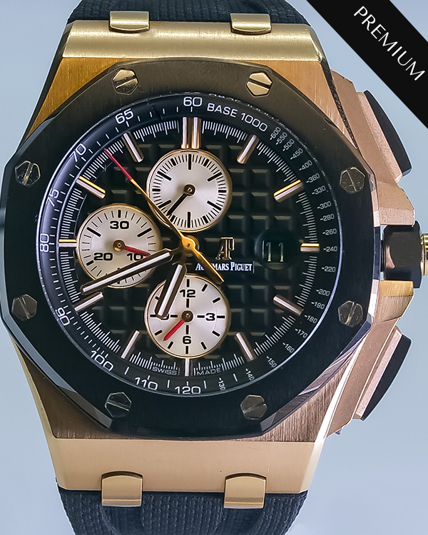 2012 Audemars Piguet Royal Oak Offshore Chronograph Rose Gold Black Dial (26400RO)