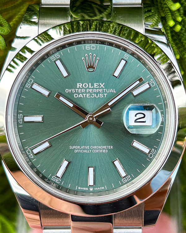 2023 Rolex Datejust 41MM Green Dial Oyster Bracelet (126300)