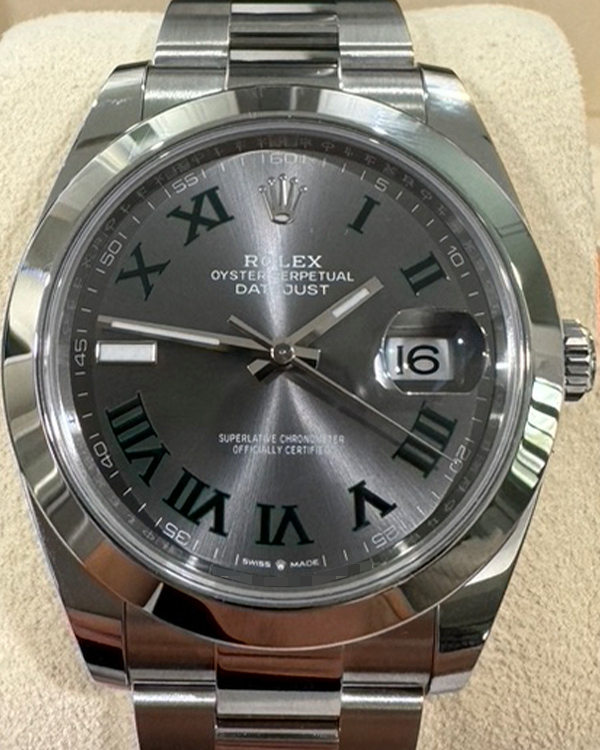 2024 Rolex Datejust "Wimbledon" 41MM Slate Dial Oyster Bracelet (126300)