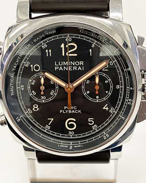 2018 Panerai Luminor 1950 44MM Leather Strap Stainless Steel Black Dial (PAM00653)