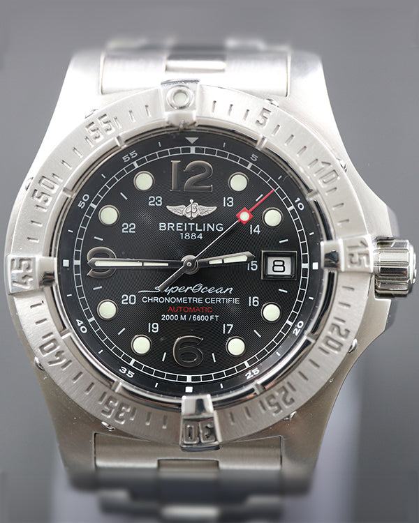 Breitling Superocean Steelfish 44MM Black Dial Steel Bracelet (A17390)