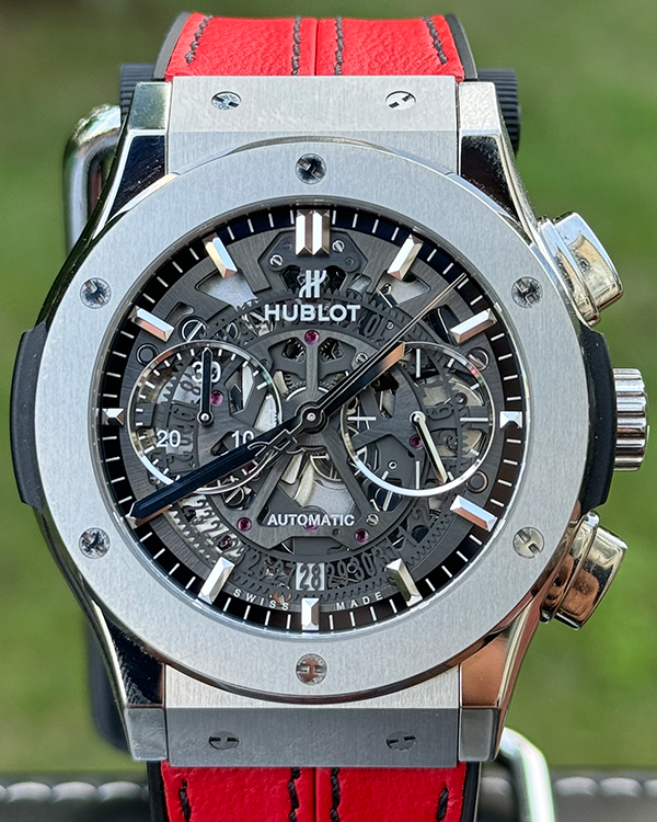 2023 Hublot Classic Fusion 45MM Skeleton Dial Leather/Rubber Strap (525.NX.0170.RX)