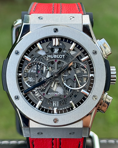 2023 Hublot Classic Fusion 45MM Skeleton Dial Leather/Rubber Strap (525.NX.0170.RX)