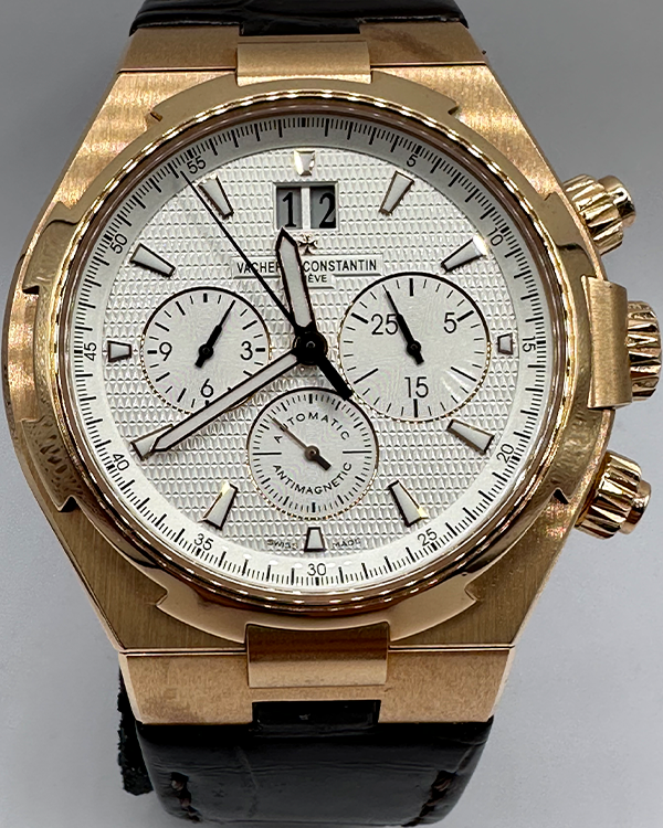 2013 Vacheron Constantin Overseas Chronograph 42.5MM Silver Dial Leather Strap (49150/000r-9454)