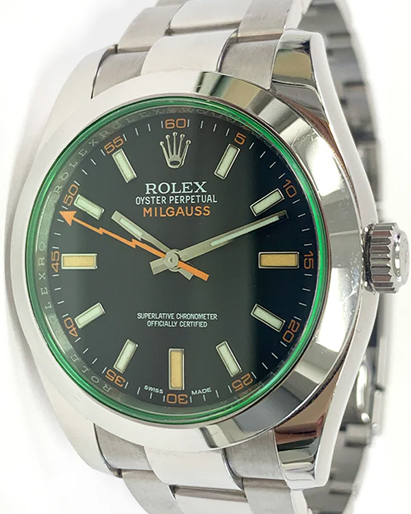 2014 Rolex Milgauss 40MM Black Dial Oyster Bracelet (116400GV)