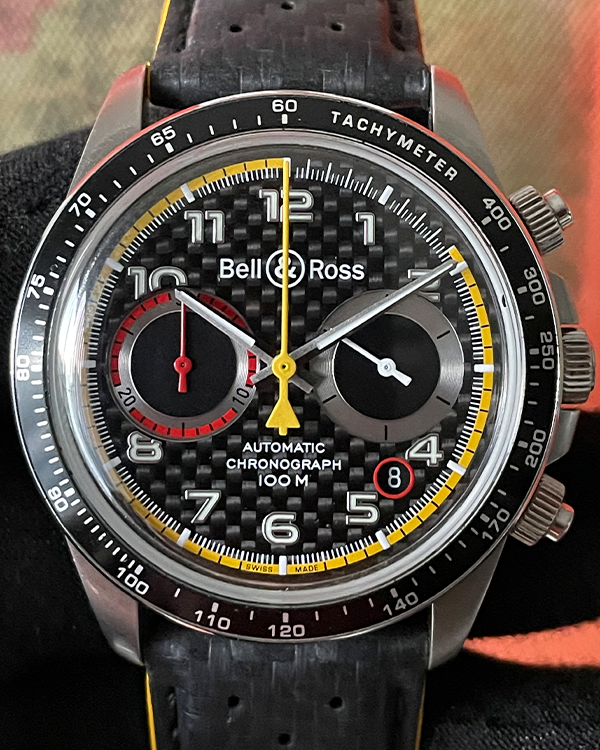 Bell & Ross BR V2-94 R.S.18 Limited Edition 41MM Black Dial Leather Strap (BRV294-RS18)