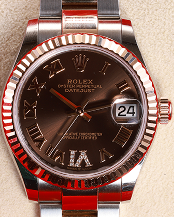 2023 Rolex Datejust 31MM Chocolate Dial Two-Tone Oyster Bracelet (278271)