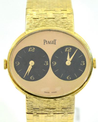 Piaget Dual Time 33MM Gold Dial Two-Tone Bracelet (612501A6)