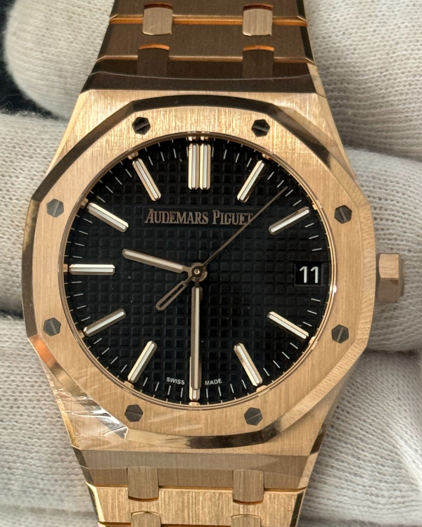 2024 Audemars Piguet Royal Oak 41MM Black Dial Rose Gold Bracelet (15510OR.OO.1320OR.04)