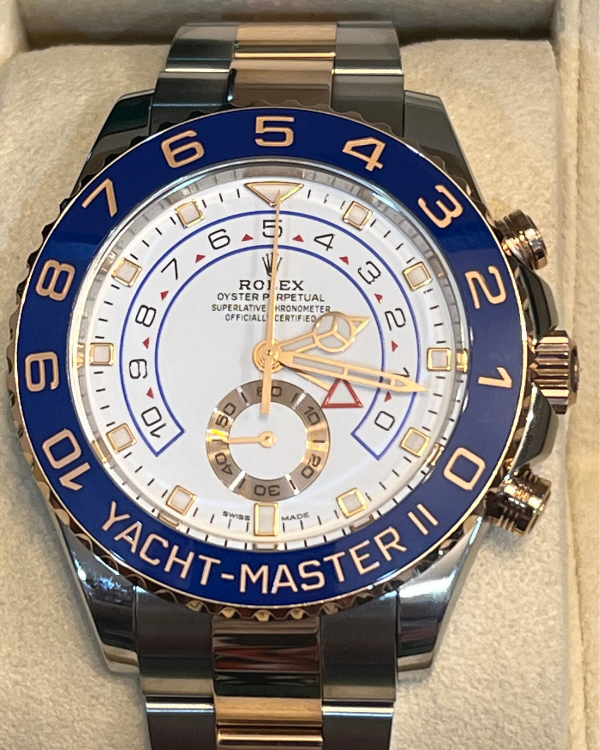 2022 Rolex Yacht-Master II 44MM White Dial Two-Tone Oyster Bracelet (116681)