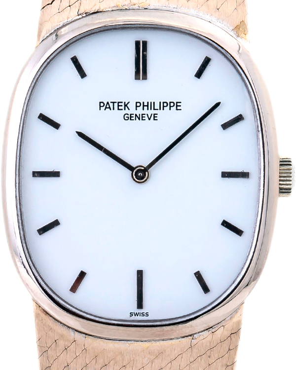 Patek Philippe Golden Ellipse 27x32MM White Dial Yellow Gold Bracelet (3548)