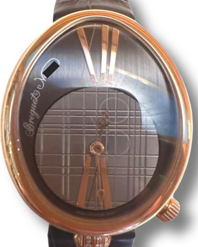 Breguet Reine De Naples 43MM Grey Dial Leather Strap (8968)
