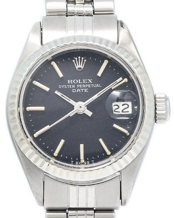 Rolex Lady-Datejust 26MM Black Dial Steel Jubilee Bracelet (6917)