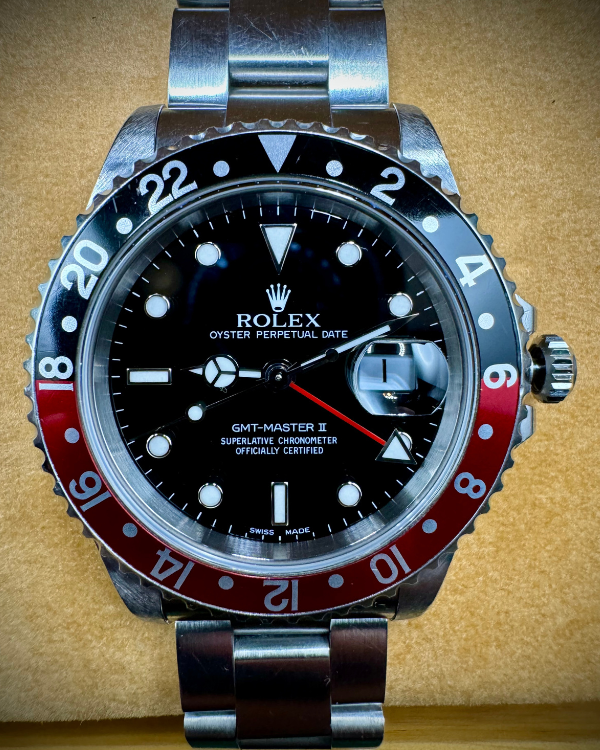 2001 Rolex GMT-Master II "Coke" 40MM Black Dial Steel Bracelet (16710)