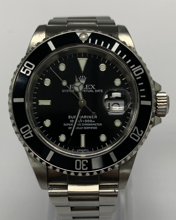 Rolex Submariner Date 40MM Black Dial Steel Bracelet (16610)