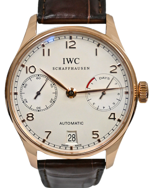 2010 IWC Portuguese Automatic 42MM Silver Dial Leather Strap (IW500101)