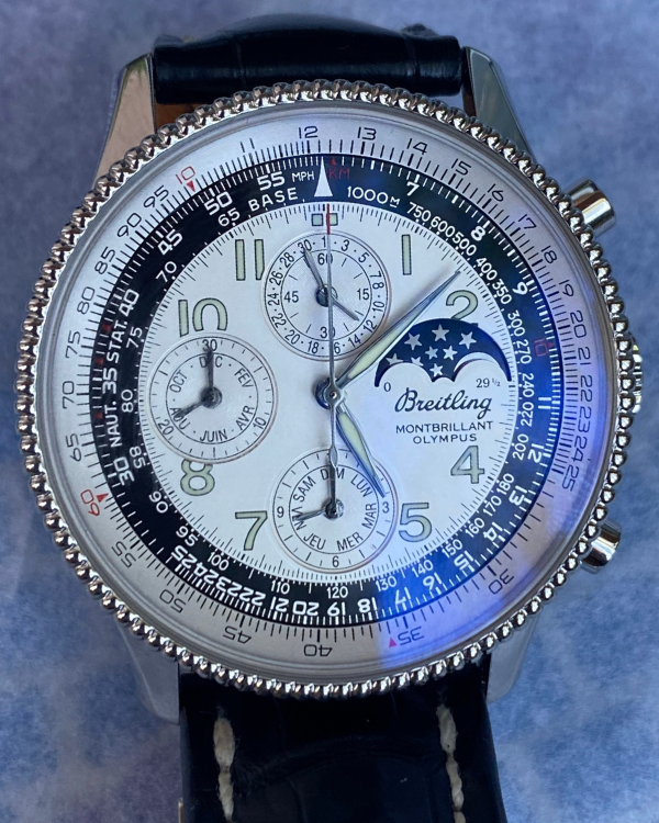 2008 Breitling Navitimer Montbrillant Olympus 42.1MM Steel Silver Dial (A1935012/G592)