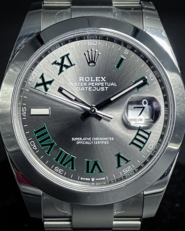 2022 Rolex Datejust 41MM "Wimbledon" Slate Dial Oystersteel Bracelet (126300)