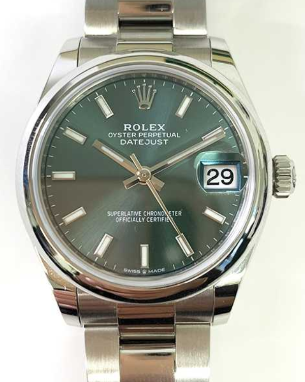 2021 Rolex Datejust 31MM Oystersteel Green Dial (278240)