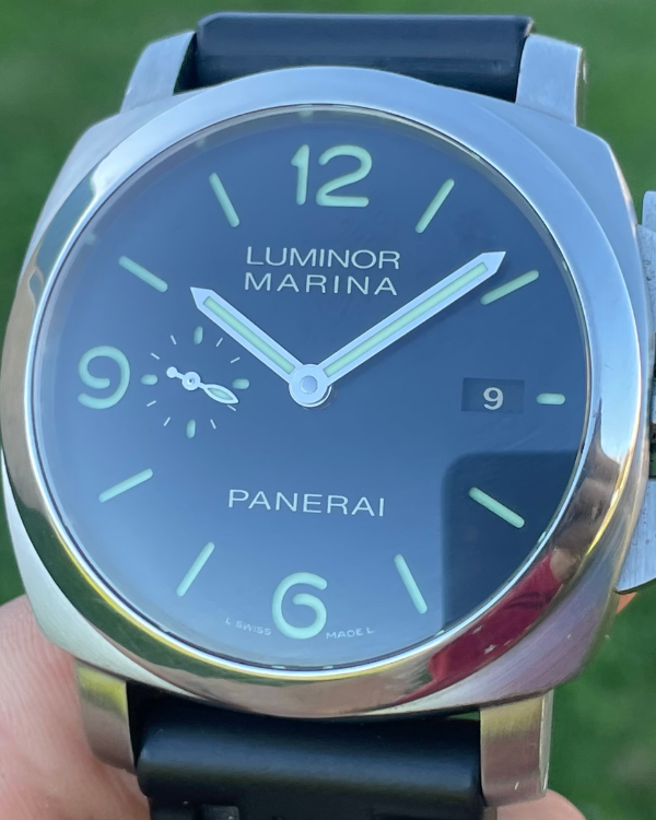 2015 Panerai Luminor Marina 1950 3 Days 44MM Black Dial Rubber Strap (PAM00312)