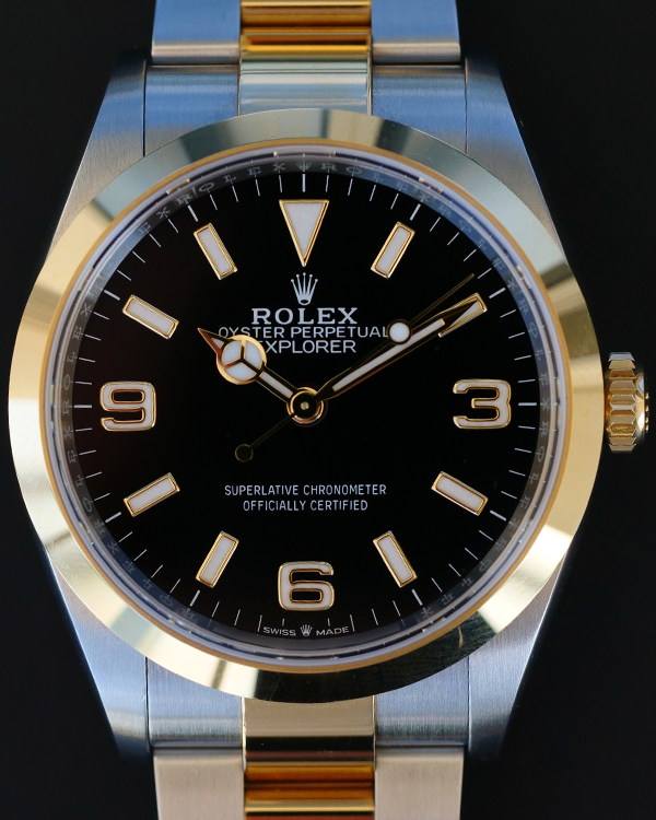 2023 Rolex Explorer 36MM Black Dial Two-Tone Oyster Bracelet (124273)