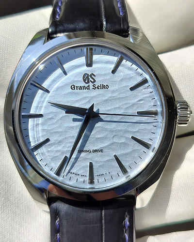 2021 Grand Seiko Elegance Collection "Omiwatari" 38.5MM Blue Dial Leather Strap (SBGY007G)